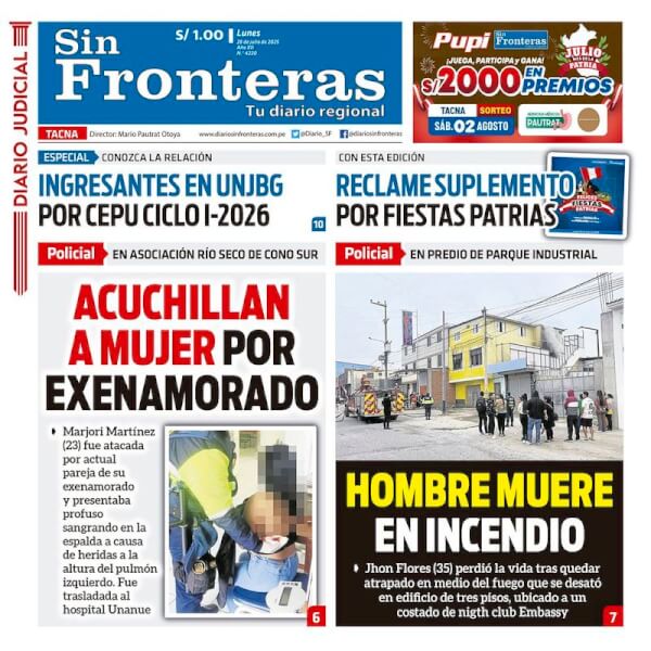 DIARIO SIN FRONTERAS TACNA