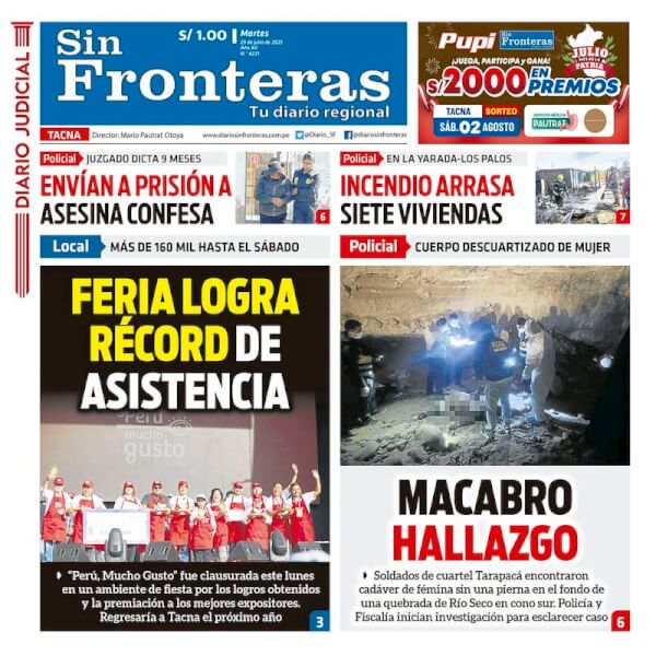 DIARIO SIN FRONTERAS TACNA