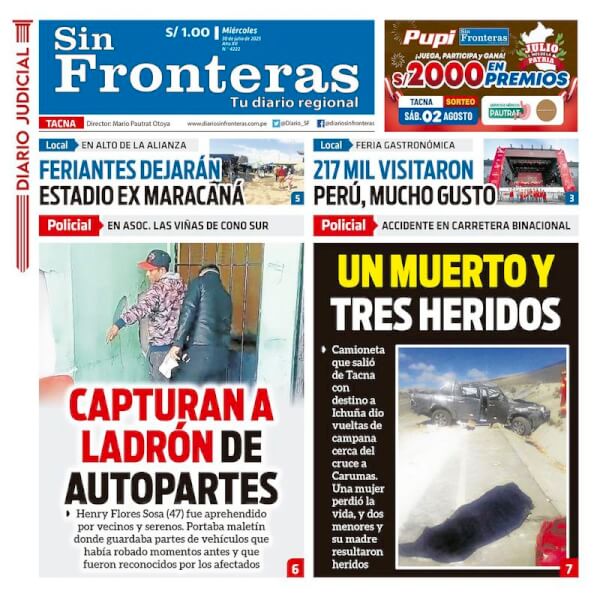 DIARIO SIN FRONTERAS TACNA