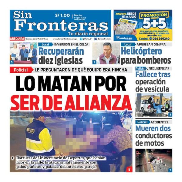 DIARIO SIN FRONTERAS AREQUIPA