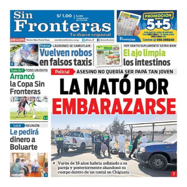 DIARIO SIN FRONTERAS AREQUIPA