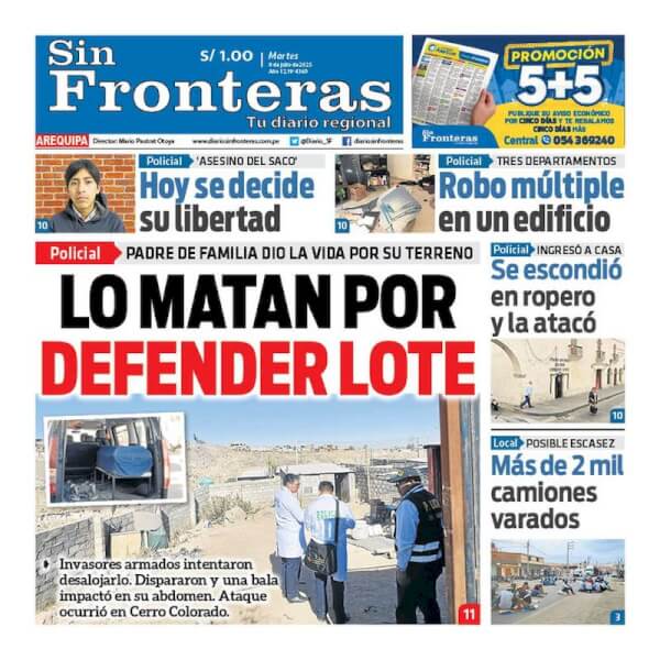 DIARIO SIN FRONTERAS AREQUIPA
