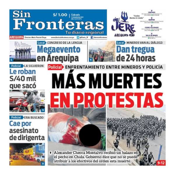 DIARIO SIN FRONTERAS AREQUIPA