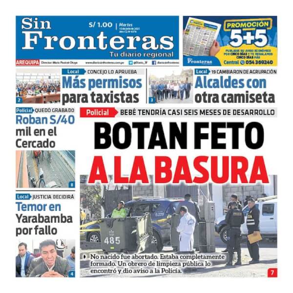 DIARIO SIN FRONTERAS AREQUIPA
