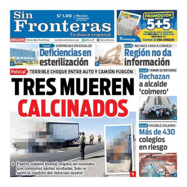DIARIO SIN FRONTERAS AREQUIPA