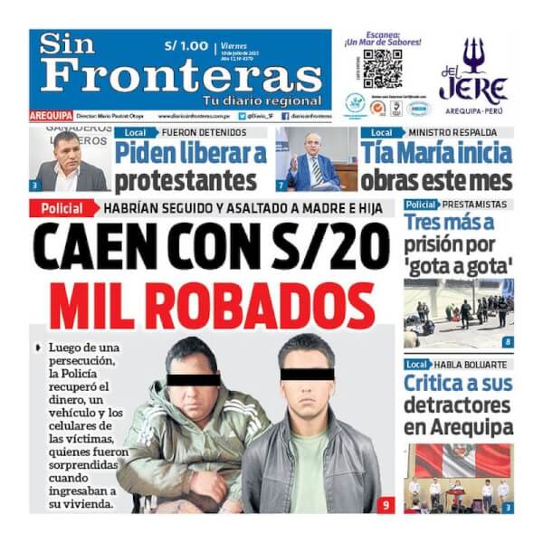 DIARIO SIN FRONTERAS AREQUIPA