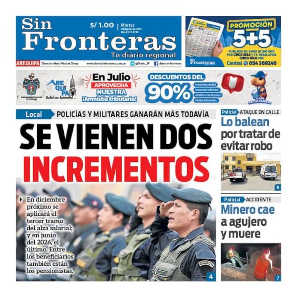 DIARIO SIN FRONTERAS AREQUIPA