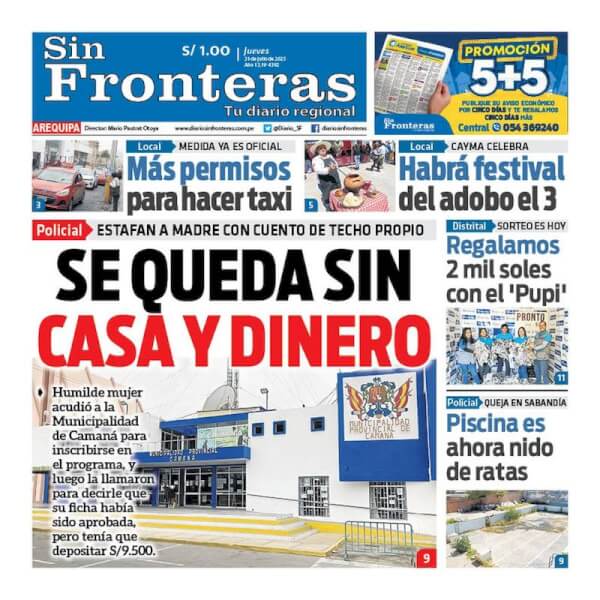 DIARIO SIN FRONTERAS AREQUIPA