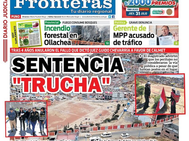 DIARIO SIN FRONTERAS PUNO
