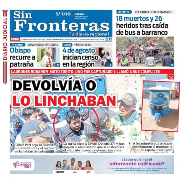 DIARIO SIN FRONTERAS PUNO