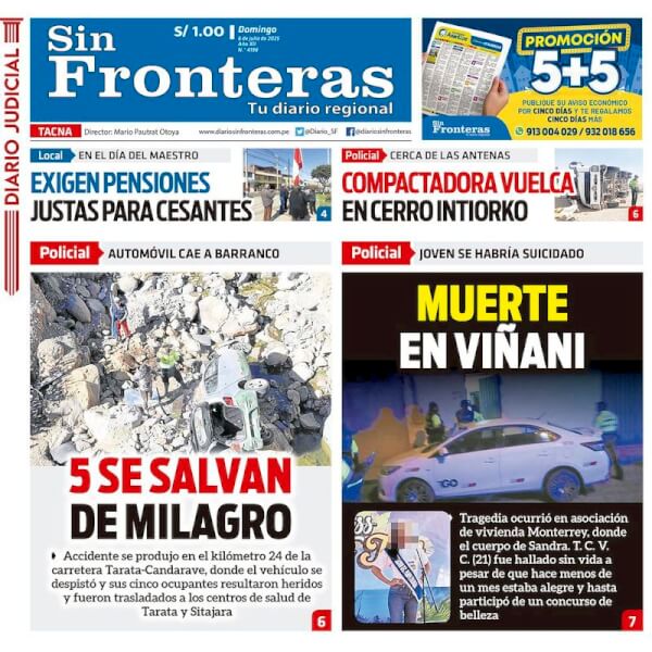 DIARIO SIN FRONTERAS TACNA
