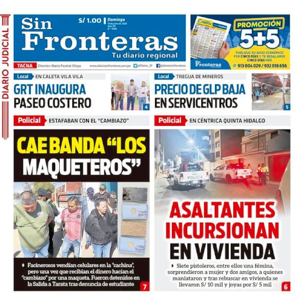 DIARIO SIN FRONTERAS TACNA