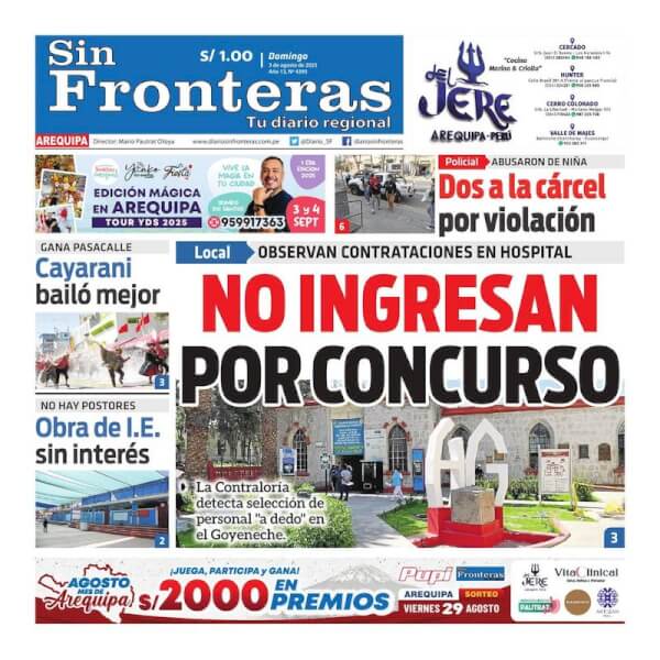 DIARIO SIN FRONTERAS AREQUIPA