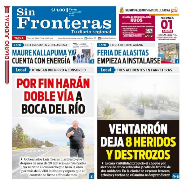 DIARIO SIN FRONTERAS TACNA