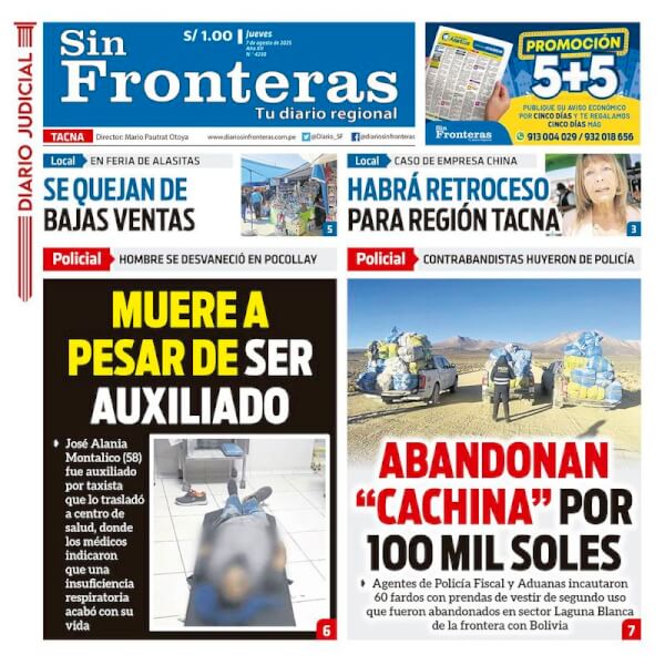 DIARIO SIN FRONTERAS TACNA