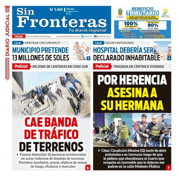 DIARIO SIN FRONTERAS TACNA