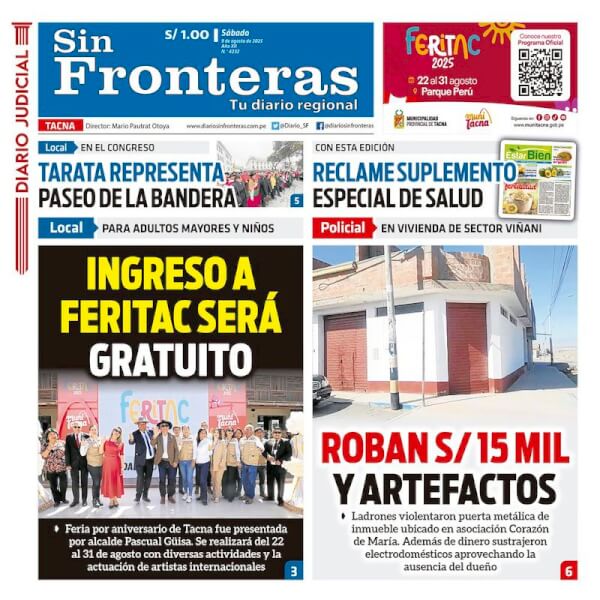 DIARIO SIN FRONTERAS TACNA