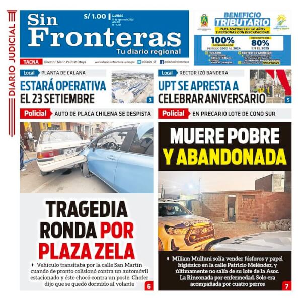 DIARIO SIN FRONTERAS TACNA