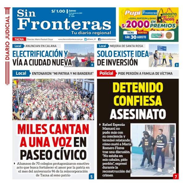 DIARIO SIN FRONTERAS TACNA