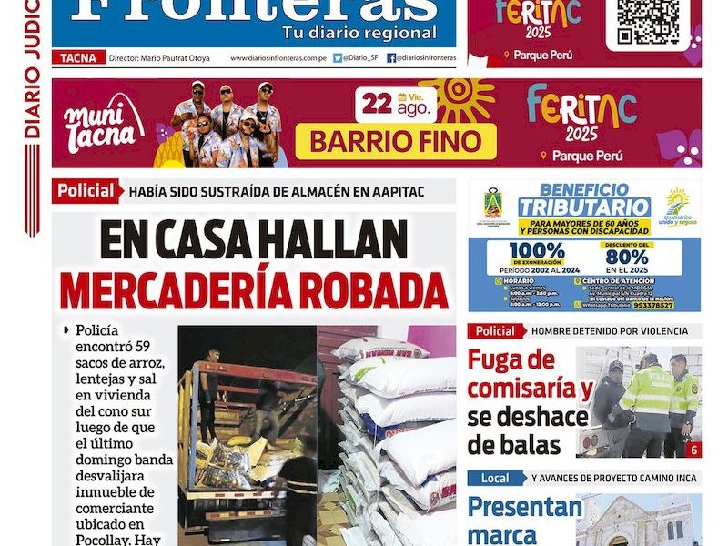DIARIO SIN FRONTERAS TACNA