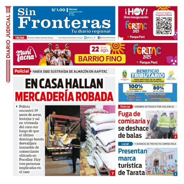 DIARIO SIN FRONTERAS TACNA