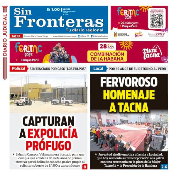 DIARIO SIN FRONTERAS TACNA