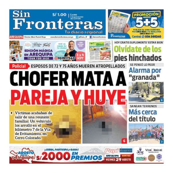 DIARIO SIN FRONTERAS AREQUIPA