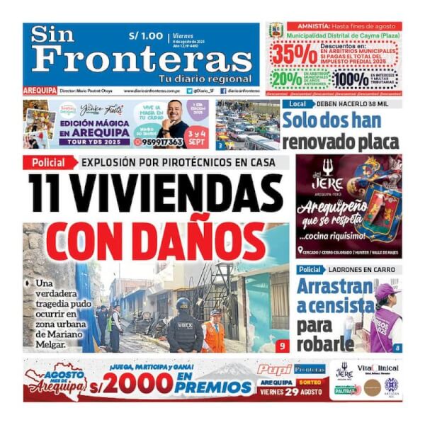 DIARIO SIN FRONTERAS AREQUIPA