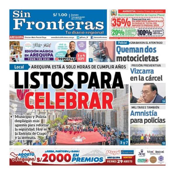 DIARIO SIN FRONTERAS AREQUIPA