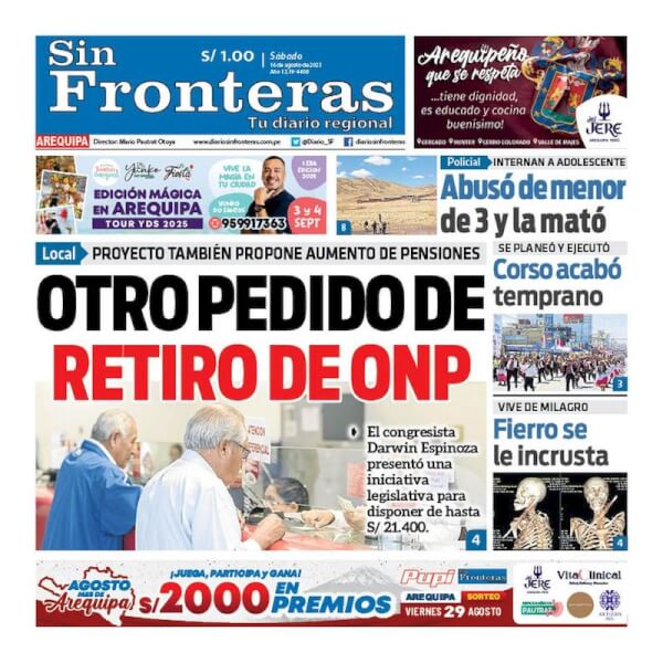 DIARIO SIN FRONTERAS AREQUIPA