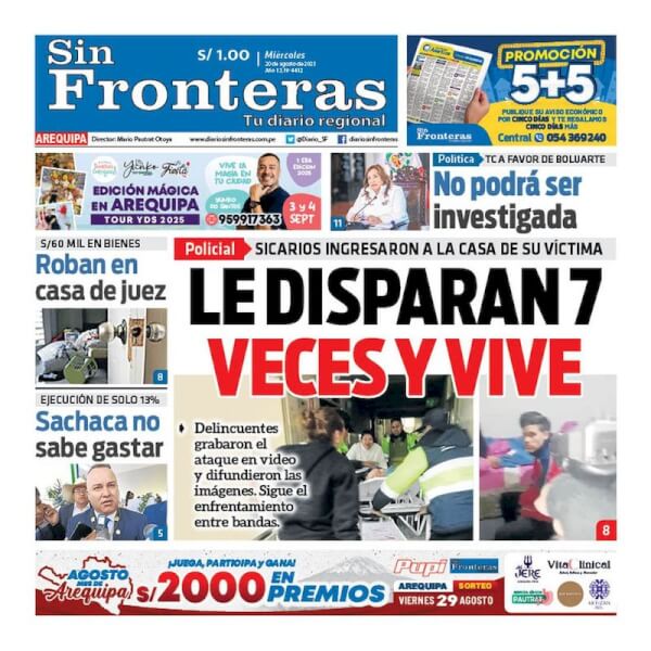 DIARIO SIN FRONTERAS AREQUIPA