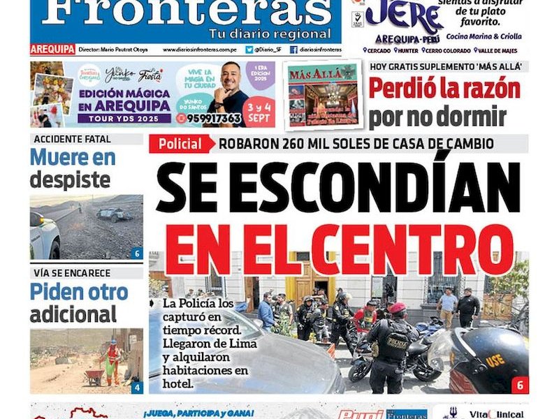 DIARIO SIN FRONTERAS AREQUIPA