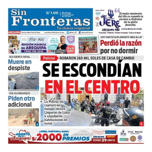 DIARIO SIN FRONTERAS AREQUIPA
