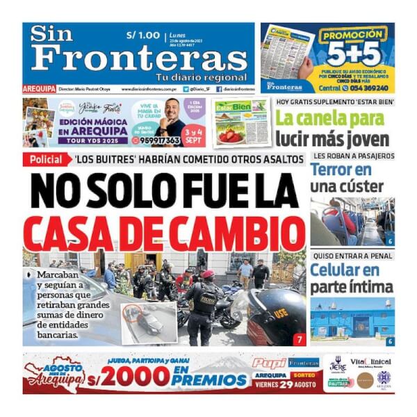 DIARIO SIN FRONTERAS AREQUIPA