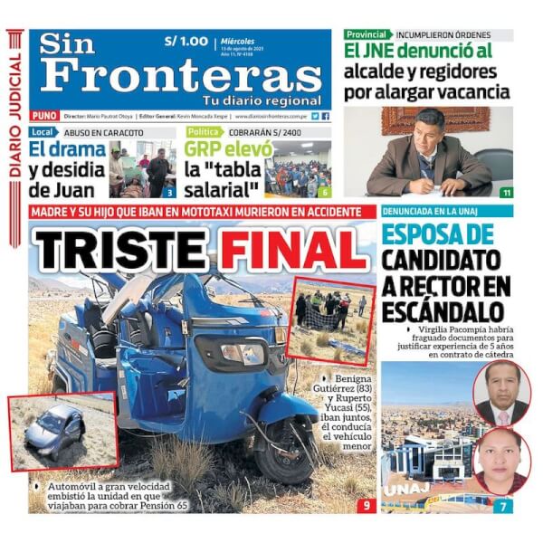 DIARIO SIN FRONTERAS PUNO