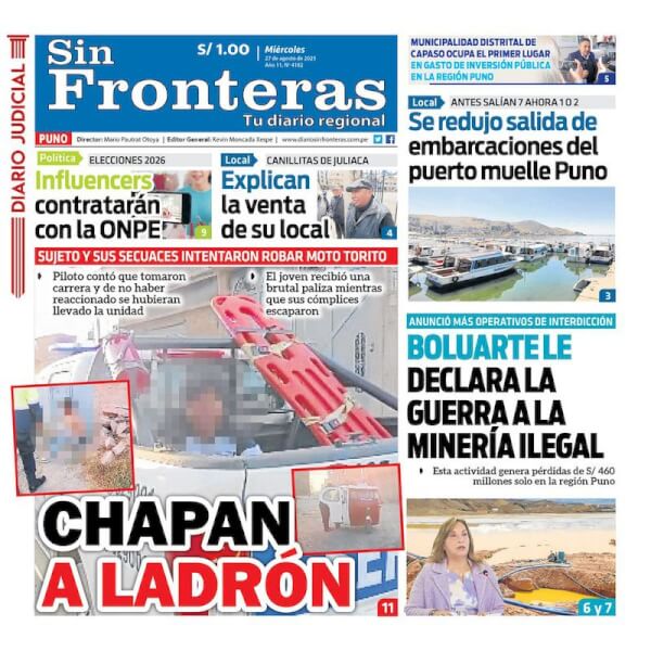 DIARIO SIN FRONTERAS PUNO