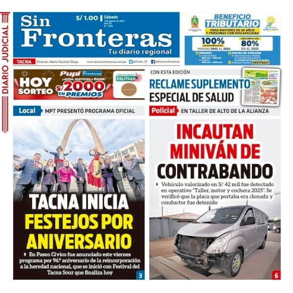 DIARIO SIN FRONTERAS TACNA