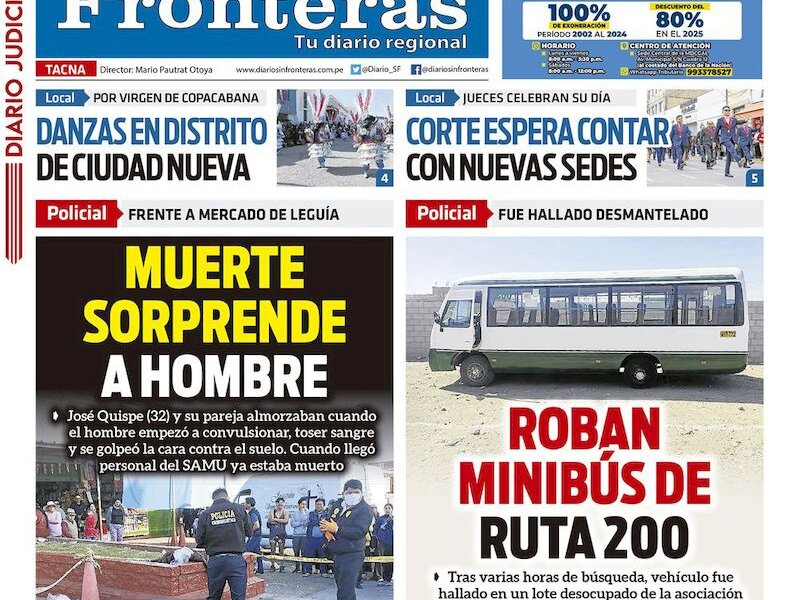 DIARIO SIN FRONTERAS TACNA