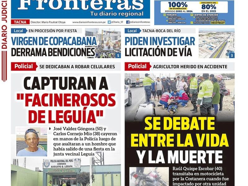 DIARIO SIN FRONTERAS TACNA