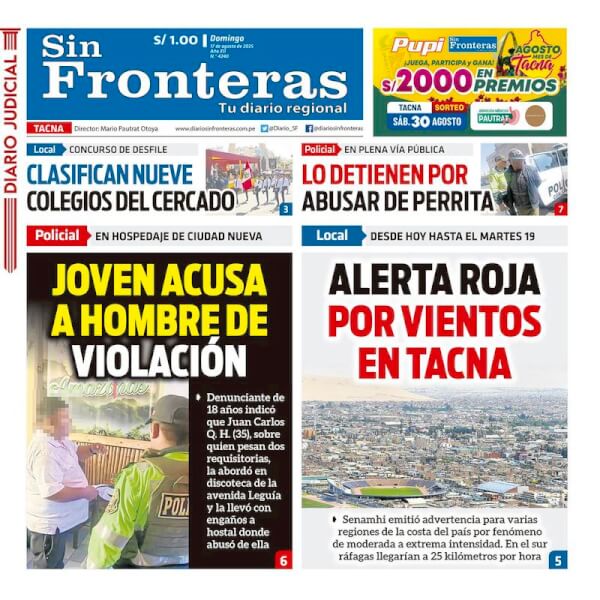 DIARIO SIN FRONTERAS TACNA