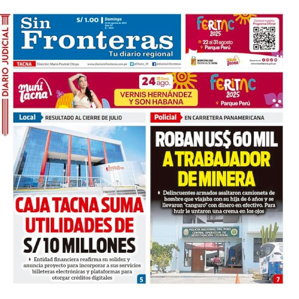 DIARIO SIN FRONTERAS TACNA