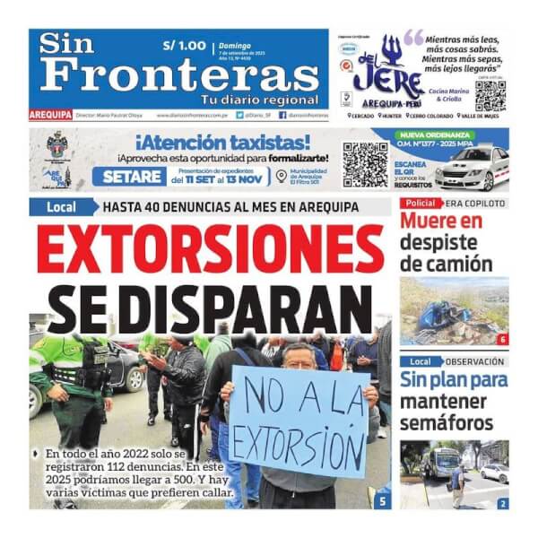 DIARIO SIN FRONTERAS AREQUIPA