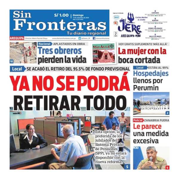 DIARIO SIN FRONTERAS AREQUIPA