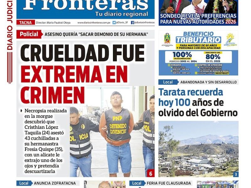 DIARIO SIN FRONTERAS TACNA