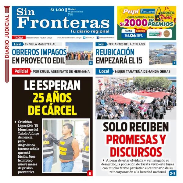 DIARIO SIN FRONTERAS TACNA