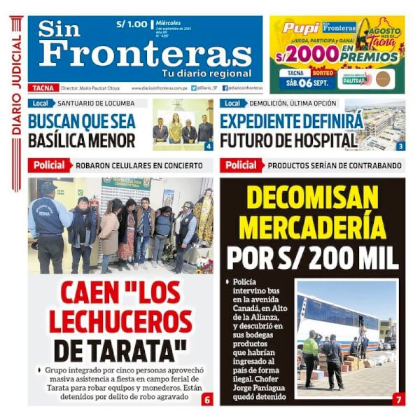 DIARIO SIN FRONTERAS TACNA