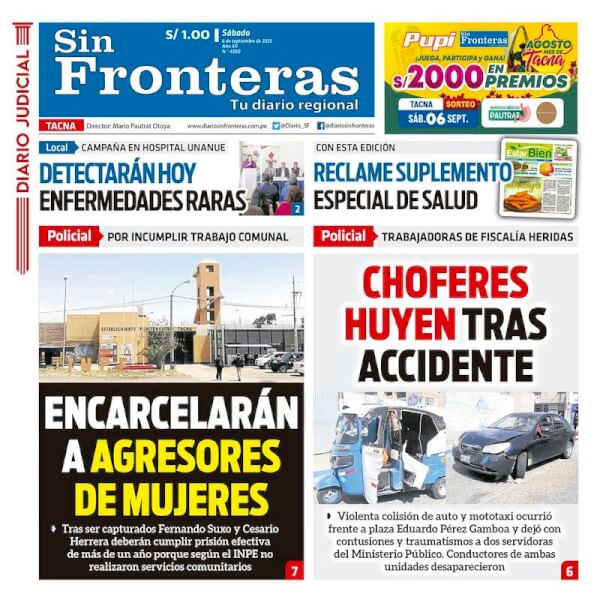 DIARIO SIN FRONTERAS TACNA