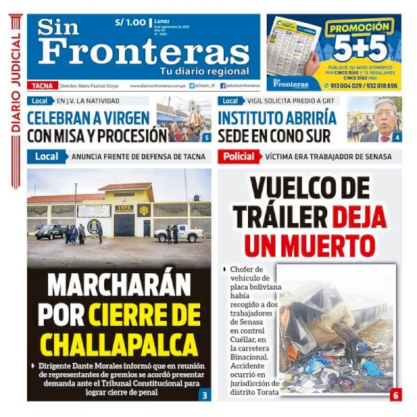 DIARIO SIN FRONTERAS TACNA