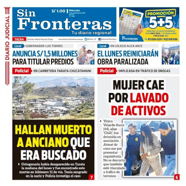 DIARIO SIN FRONTERAS TACNA