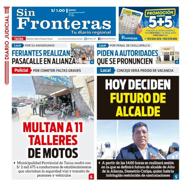 DIARIO SIN FRONTERAS TACNA